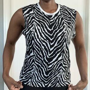 Ziya Zebra Print Sleeveless Top
